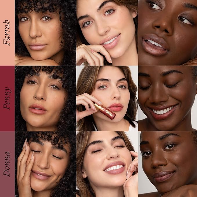 Poppy & Pout All Natural Lip Tints, Sustainable Cardboard Tubes, Hand-filled, Beeswax, Vitamin E, Coconut Oil, Cruelty Free (10pk Premium Gift Set)