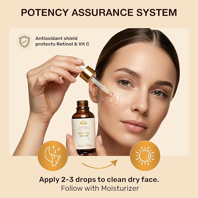 Retinol Serum For Face,Bakuchiol Retinol Rejuvenation Advanced Anti-aging Face Serum With Bakuchiol, Niacinamide, Vitamin C, Gentle, Fast-absorbing Formula For Smoother,Brighter & Hydrated Skin