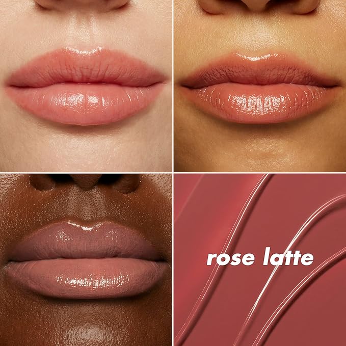 e.l.f. Glow Reviver Slipstick, Tinted Lip Oil Stick, Non-Sticky & Hydrating For A Soft-Shine Finish, Vegan & Cruelty-Free, Rose Latte