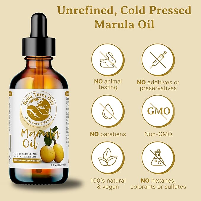 Bella Terra Oils Pure Marula Oil for Skin – 1gallon, Silky Smooth, Lightweight, Non-Greasy, Antioxidant-Rich