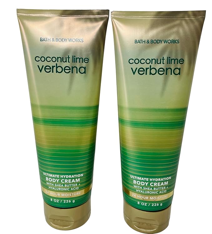 Bath & Body Works Coconut Lime Verbena Ultimate Hydration Body Cream 8 Ounces Pack of 2