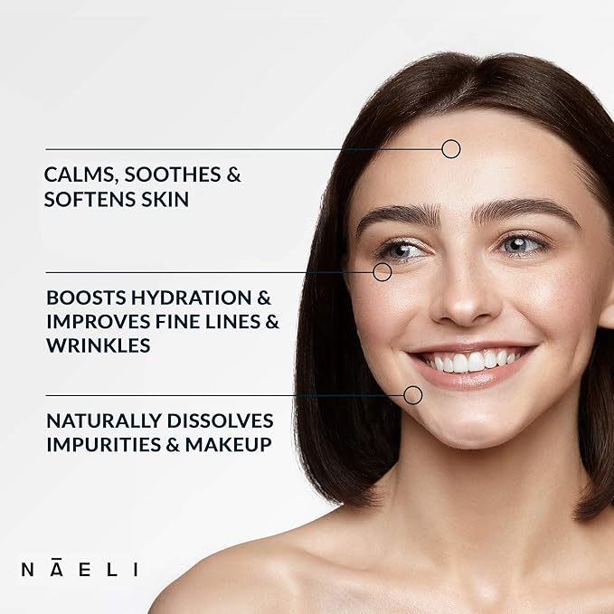 NAELI Gentle Face Cleanser - All Natural Anti Aging Vitamin C Face Wash for Sensitive & Dry Skin with Hyaluronic Acid & Antioxidants - Vegan & Cruelty Free, 4 oz