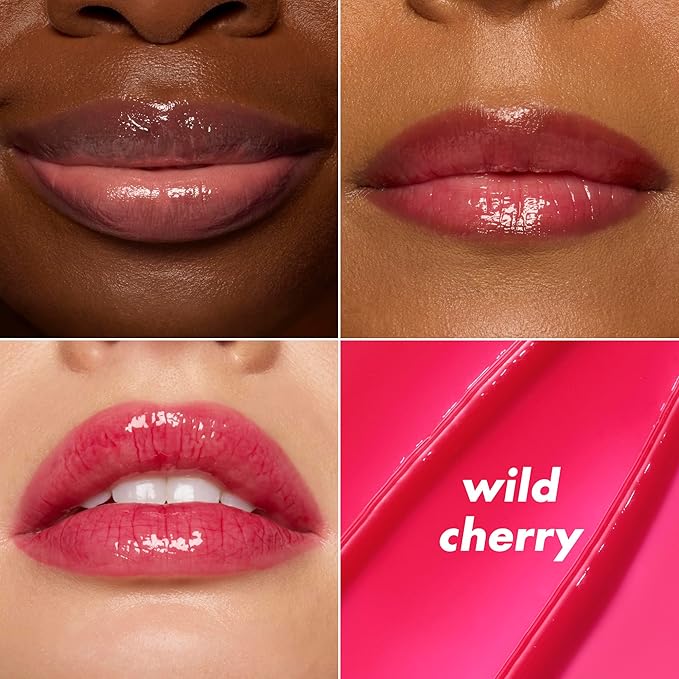 e.l.f. Glow Reviver Melting Lip Balm, Hydrating Tinted Lip Balm For A Glossy Finish & Soft, Supple Lips, Vegan & Cruelty-Free, Wild Cherry, (Pack of 2)