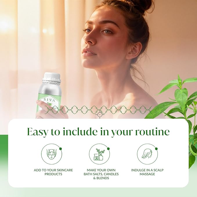 Siva Tea Tree Essential Oil - 16 Fl Oz – 100% Natural Tea Tree Oil - for Diffuser, Face, Skin Care, Aromatherapy, Hair Care, Scalp and Body Massage