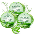 Aero Zen 3-Pack Pure Aloe Vera Gel for Face & Body, 98% Pure Aloe Vera Gel for Skin, Scalp, & Hair, Soothing Aloe Face Moisturizer, Multipurpose Skin Care（30oz）
