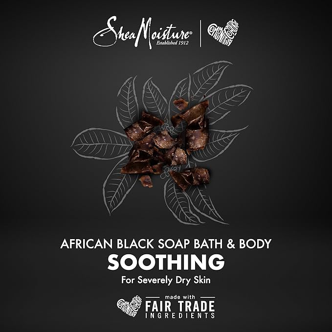 Sheamoisture Soothing Body Lotion for Troubled Skin African Black Soap Lotion with Shea Butter 13 oz