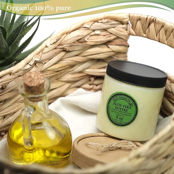 Dr Adorable - 8 oz - Aloe Vera Butter - Pure Natural Premium Organic Cold Pressed