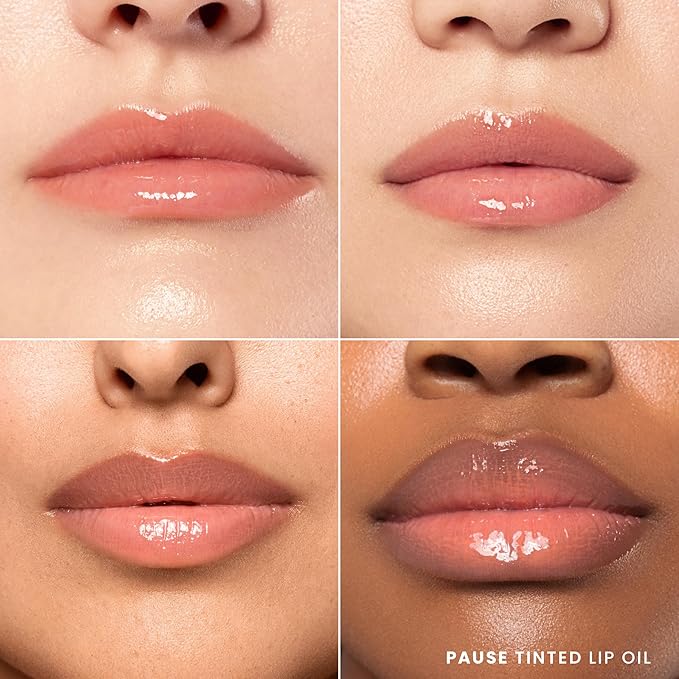 Karuna Skin - Tinted Lip Oil, Soothing & Moisturizing Lip Products with Peptides, Antioxidants, Hydrating Flattering Vegan Lip Tint, Pause, 4.8 mL/0.19 fl. oz
