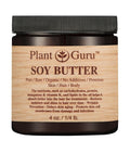 Soy Body Butter 4 oz. 100% Pure Raw Fresh Natural Cold Pressed. Skin Body and Hair Moisturizer, DIY Creams, Balms, Lotions, Soaps.