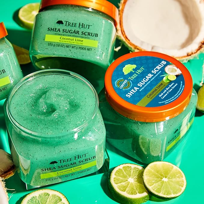 Tree Hut Exfoliating Shea Sugar Body Scrub Coconut Lime 18 oz