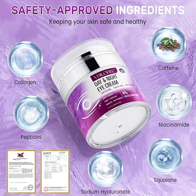 2025 Latest Caffeine Eye Cream:[30+ SGS Certified] [Used by Over 1M Fans] Anti-aging Eye Cream to eliminate dark circles, puffiness, and fine lines.1.7 fl oz, for Women& Men,3PC
