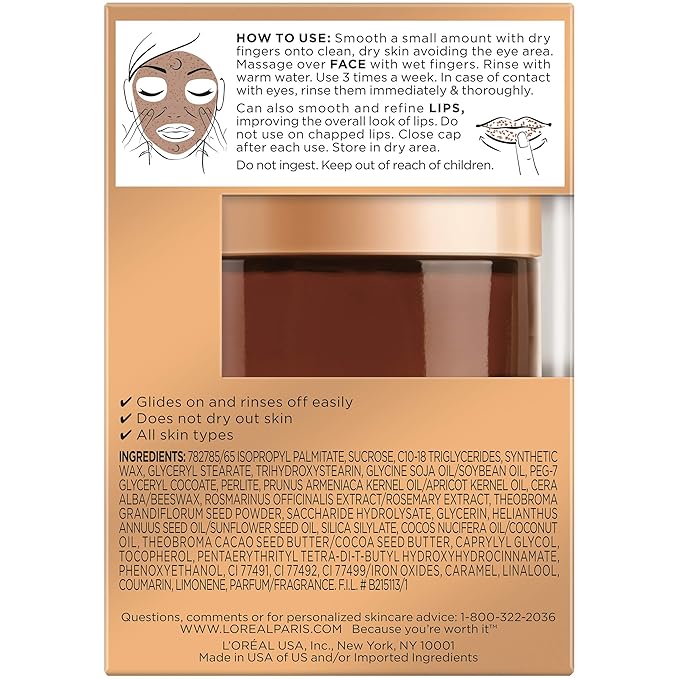 L’Oreal Paris Skincare Pure Sugar Scrub Nourish and Soften, 1.7 oz.