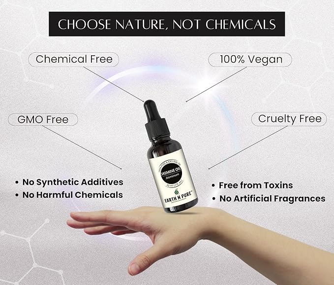 Earth N Pure Jasmine Essential Oil for Aromatherapy with Glass Dropper| 15 ML