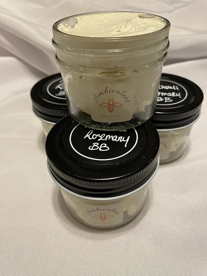 Handmade, All Natural, Organic Whipped Body Butter (Patchouli Rosemary)