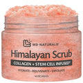 Himalayan Salt Scrub, Face, Foot, and Body Exfoliator with Collagen and Stem Cells, Exfoliating Scrub for Toning, Cellulite, and Skin Care by M3 16 fl oz