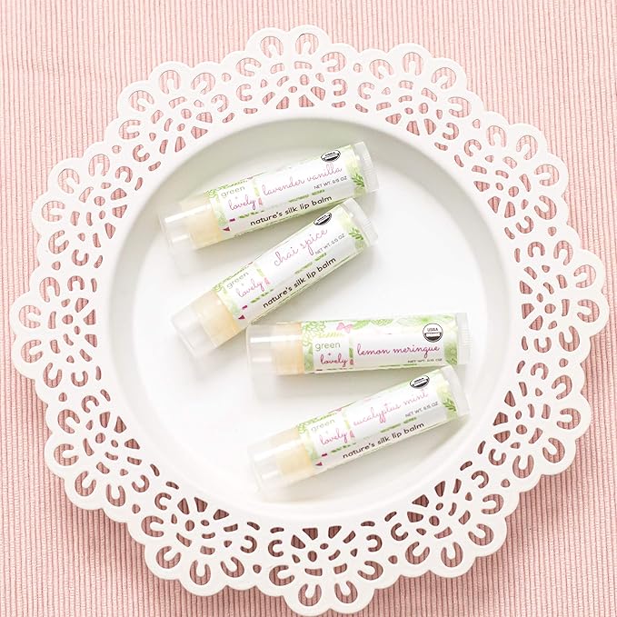 Green + Lovely Nature's Silk Lip Balm (4 Scent Variety Pack)