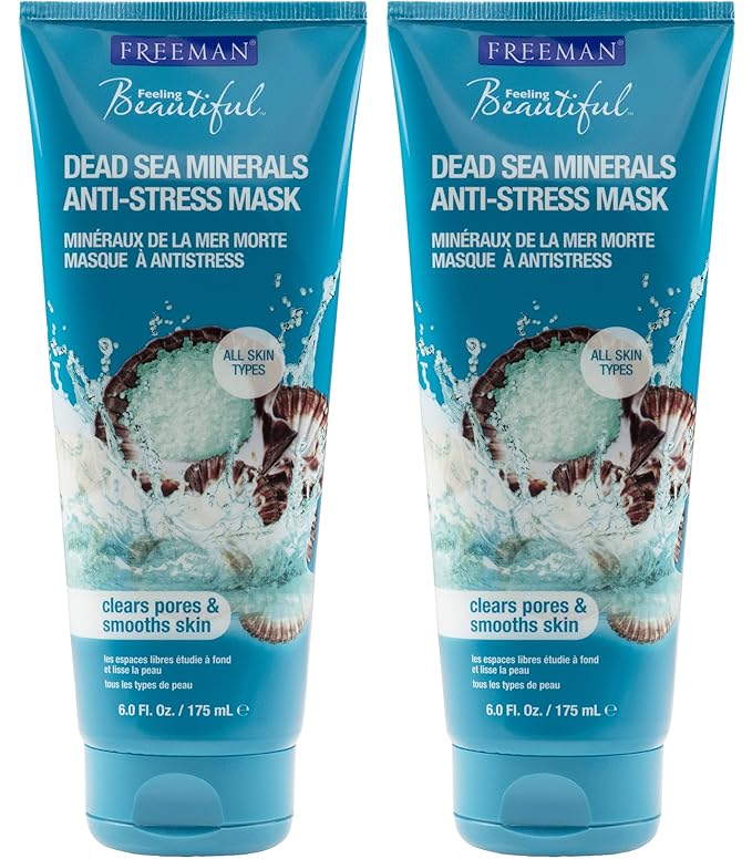 Freeman Feeling Beautiful Dead Sea Minerals Clay Mask, 6-Ounce, 2 Count