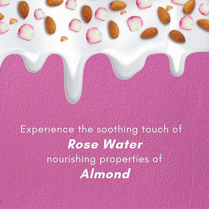 Saif Al Fares Rose Water & Almond Body Lotion – Moisturizing Hydrating Lotion for Dry Skin – Daily Moisturizer with Vitamin E & B5 Natural Skin Care Body Moisturizer Lotion for Women & Men, 500ml Pump