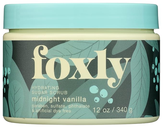 Foxly Midnight Vanilla Body Scrub, 12 OZ