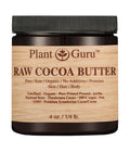 Raw Cocoa Butter 4 oz. 100% Pure Fresh Natural Cold Pressed. Skin Body and Hair Growth, DIY Creams, Lip Balm, Lotion and Soap Making