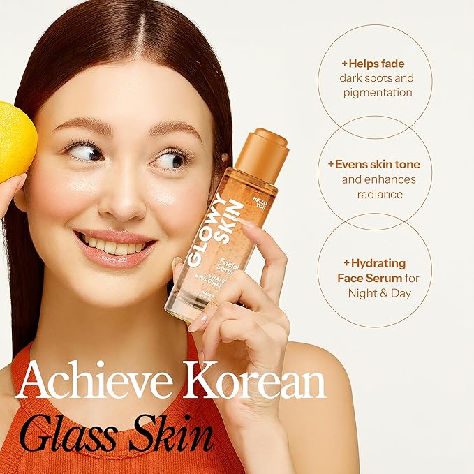 Hello You Vitamin C Serum For Face With Niacinamide – Dermatologist Tested, Korean Skin Care – Supports Glowy Skin, Enhances Tone & Smooths Texture For A Youthful Looking Complexion – Vegan 1.69 Fl Oz
