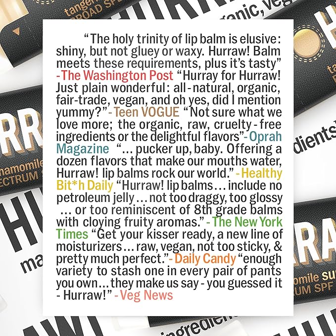 Hurraw! Moon Night Treatment, Unscented, Sun (Zinc Oxide SPF15) Lip Balms, 3 Pack Bundle: Organic, Certified Vegan, Cruelty & Gluten Free. Non-GMO, All Natural. Bee, Shea, Soy & Palm Free. Made in USA