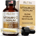 Ella & Eden Vitamin C Serum for Face - Hyaluronic Acid, Aloe Vera, Vitamin E, CoQ10 - Anti-aging, Skin Brightening - Paraben-Free, Fragrance-Free, Suitable for All Skin Types - 1 Fl Oz