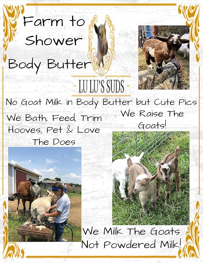 Lu Lu's Suds Hand Made All Natural Body Butter (4 oz, White Tea & Ginger)
