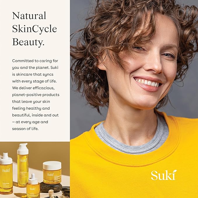 Suki Skincare Exfoliate Foaming Cleanser - With Natural Sugar & Colloidal Oat - Facial Exfoliator & Mechanical Exfoliant that Reduces Dry Skin Buildup While Promoting Radiant, Smooth, Soft Skin - 4 oz
