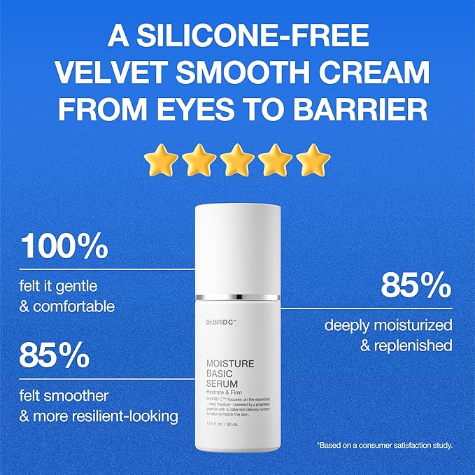 Dr.BRID C Moisture Firming Face Serum - Anti-Aging Peptide Serum with Shea Butter & Glutathione, Helps Smooth Fine Lines & Refine Texture for Dry Mature Skin, Fragrance-Free, 1.01 fl.oz.