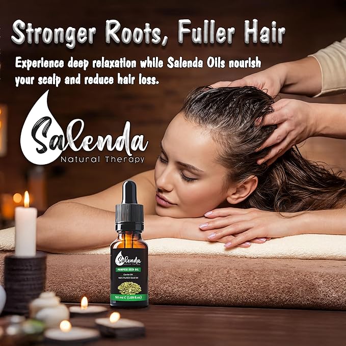 Pumpkin Seed Oil, Natural Pumpkin Seed Oil for Hair Growth, Cold Pressed Carrier Face Oils for Skin Care, Aceite de Semilla de Calabaza, 1.69 Fl Oz (50ml)