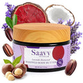 Saavy Naturals Whipped Body Butter - Made with Organic Shea Butter, Essential Body Care & Dry Skin Moisturizer for Women, Velvety Rich Cream Texture, Naturally Scented - Lavender Rosewood, 4 oz