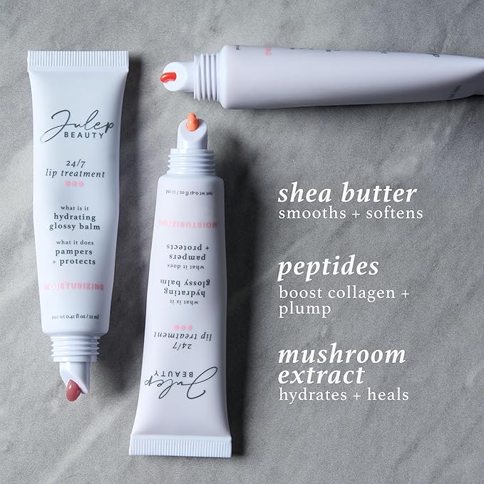 Julep 24/7 Lip Treatment – Hydrating & Glossy Lip Balm and Lip Sleeping Mask with Shea Butter – Moisturize, Protect & Soothe – Vegan & Cruelty-Free - Hint of Tint (Pink)