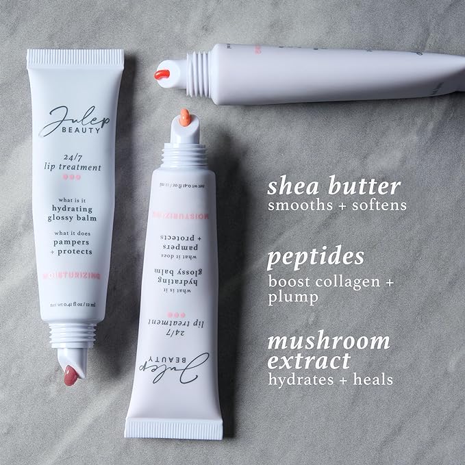 Julep 24/7 Lip Treatment – Hydrating & Glossy Lip Balm and Lip Sleeping Mask with Shea Butter – Moisturize, Protect & Soothe – Vegan & Cruelty-Free - Gotta Glow (Sheer Orange)