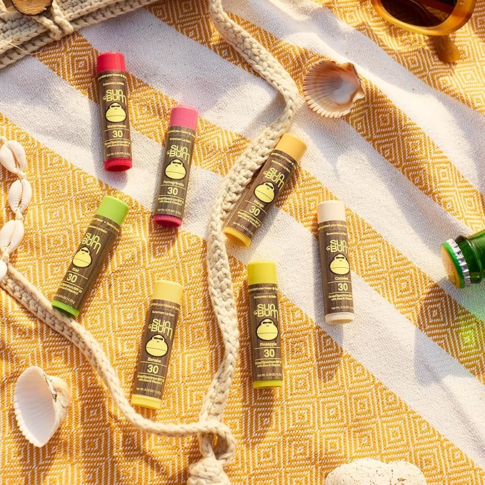 Sun Bum SPF 30 Sunscreen Pomegranate Lip Balm - Moisturizing Aloe Vera and Vitamin E - Vegan and Cruelty Free - Broad Spectrum UVA/UVB Lip Protection - 0.15 oz Stick,(Pack of 2)