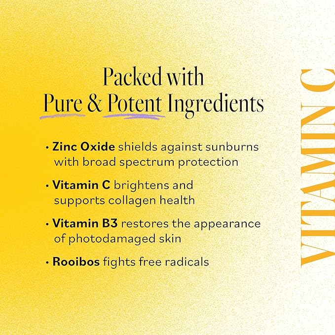 Derma E Vitamin C Weightless Moisturizer SPF 45, 2 Fl Oz, Skin Brightening Face Cream with Mineral UVA/UVB Sunscreen, Hydrating Face Moisturizer with SPF for Lines, Wrinkles and Uneven Tone