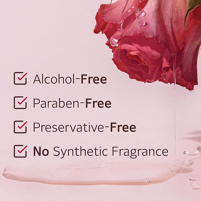 USDA Organic Certified Rose Toner, USDA Organic, Hydrating & Soothing Face Toner Mist, Rose Oil, Daily Skin Care, K-Beauty Inspired, 3.38 fl oz