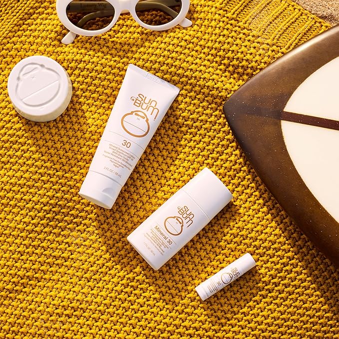 Sun Bum SPF 30 Mineral Sunscreen Lip Balm - Hawaii Act 104 Compliant (Octinoxate & Oxybenzone Free) - Zinc-Based Broad Spectrum UVA/UVB Lip Protection - 0.15 oz Stick