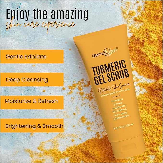 Turmeric Gel Scrub – Exfoliate, Brighten, and Refresh Your Skin with Turmeric. Achieve a Smooth, Radiant Complexion by Removing Dead Skin Cells and Impurities for a Natural Glow