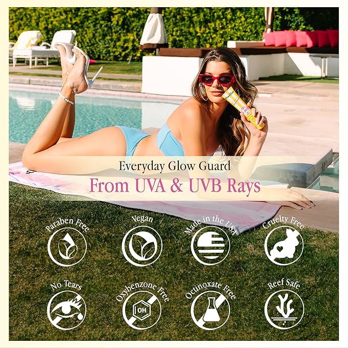 PoolBar SPF 30 Hydrating Mineral Body Sunscreen Cream for Women and Men Skin Care - Coconut Vanilla Scent Sun Care, Vegan and Water Resistant, Broad Spectrum Sunscreen, 140 ml (4.7 Fl. Oz)
