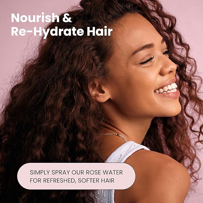 Simplified Skin Rose Water Face and Hair Toner, USDA Organic Facial Mist 4 Oz and Glycolic Acid Toner for Hydrating, Anti-Aging Skin 8 Oz