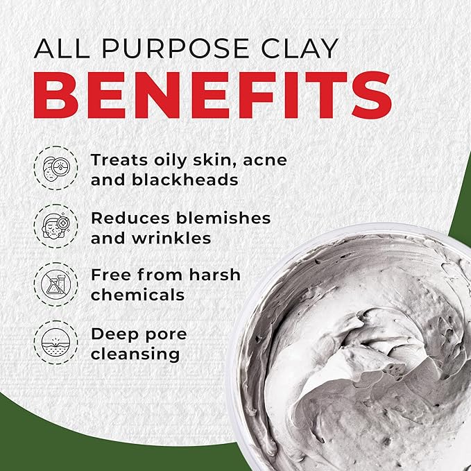 Mayan Magic Mud Powerful Deep Pore Cleansing White Kaolin Clay - Natural Face Mask Peel For Men And Women - USA Made Full Facial Skin Care - Spa Level Beauty Products That Cleanse Skin - 16 Oz