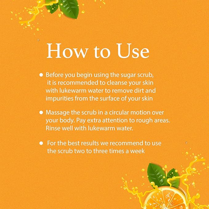 Sugar Scrub Exfoliating with Orange Blossom and Other Natural Ingredients for Body Scrub and Foot Scrub - Soft Scrub for Nourishing Essential Skin Care, 20 oz (592 mL), Made in USA