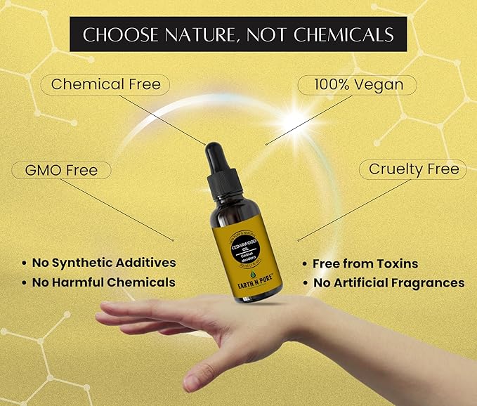Earth N Pure Cedarwood Essential Oil for Skin and Hair | Natural and Therapeutic Grade | 30 ML