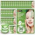 Innerest Original Derma Beauty Collagen Face Masks 36 PK Vegan Ultra Moisturizing Face Masks Skincare Sheet Masks Set for Beauty & Personal Care Korean Face Mask (Aloe)