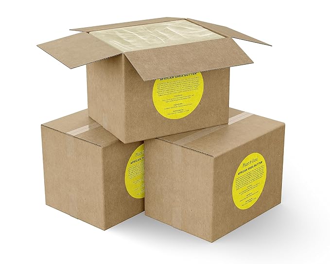 Plant Guru Raw African Shea Butter 5 lbs. Bulk Block 100% Pure Natural Unrefined IVORY - Ideal Moisturizer For Dry Skin, Body, Face And Hair Growth. Great For DIY Soap and Lip Balm Making.