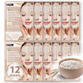 Innerest Original Derma Beauty Collagen Face Masks Skincare 12 PK Softening & Moisturizing Oat Face Mask Skin Care Sheet Masks Set for Beauty & Personal Care Korean Face Mask