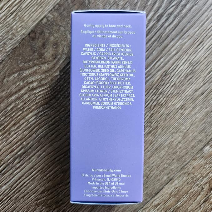 Nuria - Calm Daily Moisturizer for Face, Fragrance-free Face Moisturizer for Sensitive Skin, With Cotton Grass, Shea Butter, and Cocoa Butter, 30mL/1 fl oz