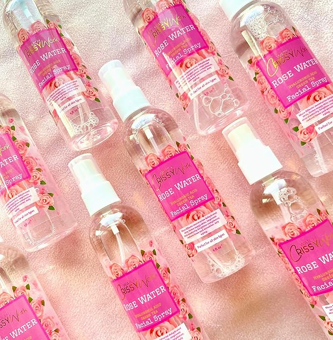 WatchCrissyWork Rose Water Facial Spray Natural & Unscented - Provides Maximum Skin Hydration, Vegan & Cruelty Free, Reduce Wrinkles & Tightens Pores, for All Skin Types (2oz)