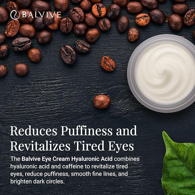 Caffeine Under Eye Cream for Dark Circles, Puffiness, Wrinkles, Bags Under Eye & Fine Lines with Retinol & Multi-Peptides - Brightening, Hydrating & Revitalizing for Women & Men, 30ml